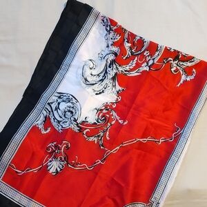Red and Black Baroque Scarf